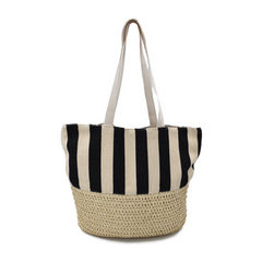 BOLSA DE PLAYA BEIGE FONDO TEJIDO