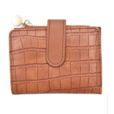 Tarjetero texturizado café