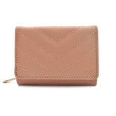 CARTERA TARJETERO CON CAPITONADO EN EXTERIOR CAFÉ