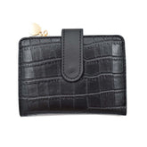 Tarjetero texturizado negro