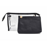 SET DE COSMETIQUERA DE DOBLE CAPA NEGRO