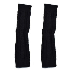 GUANTES DISEÑO DE MITÓN LARGO NEGRO