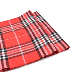 BUFANDA BÁSICA UNISEX ROJO CON DETALLE DE LÍNEAS