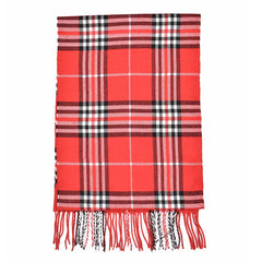 BUFANDA BÁSICA UNISEX ROJO CON DETALLE DE LÍNEAS