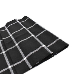 BUFANDA BÁSICA UNISEX NEGRA DE CUADROS