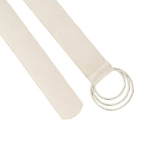 CINTURÓN GAMUZA IVORY HEBILLA AROS