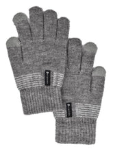 GUANTES DE CABALLERO GRIS TOUCH CON LÍNEAS EN CONTRASTE