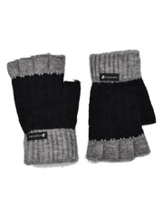 GUANTES DE CABALLERO SIN DEDOS NEGRO CON GRIS