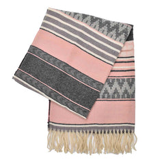 BUFANDA BLOQUES DE COLOR MULTICOLOR CON BARBAS