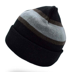 GORRO BÁSICO PARA HOMBRE LÍNEAS EN CONTRASTE MULTICOLOR