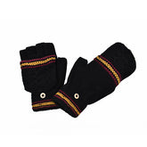 GUANTES CON SOLAPA NEGROS.