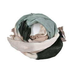 PASHMINA BLOQUES DE COLOR VERDES