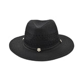 SOMBRERO FEDORA NEGRO CINTA CON PEDRERÍA