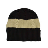 GORRO BÁSICO A DOS TONOS TEJIDO ACANALADO Y TRENZADO