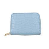 CARTERA CORTA AZUL TEXTURIZADA