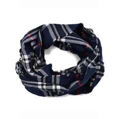 BUFANDA BÁSICA A CUADROS MARINO