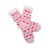 CALCETÍN INVERNAL TEEN CORAZONES ROJOS
