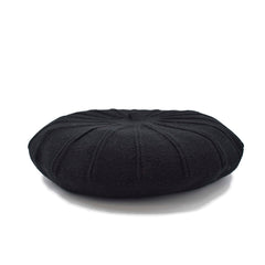 BOINA ESTILO FRANCÉS TEXTURA SUAVE DOBLE CAPA NEGRA