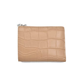 CARTERA CORTA BEIGE TEXTURIZADA