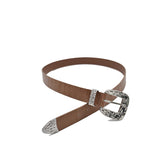 CINTURÓN TEXTURIZADO CAMEL PUNTA PLATA.