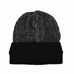 GORRO BÁSICO A DOS TONOS TEJIDO ACANALADO CON DOBLES