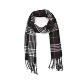 BUFANDA BÁSICA A CUADROS NEGRA