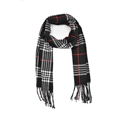BUFANDA BÁSICA A CUADROS NEGRA