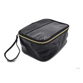 COSMETIQUERA TIPO NECESER DETALLES TRANSPARENTES.