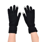 GUANTES TEJIDO BLOQUES TOUCH GRIS
