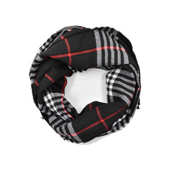 BUFANDA BÁSICA A CUADROS NEGRA