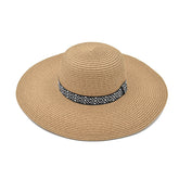SOMBRERO PAMELA CAMEL CON CINTA TRIBAL