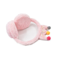 OREJERAS ROSAS CON CORONA GLITTER