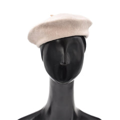 BOINA ESTILO FRANCES TEXTURA LANA BLANCA