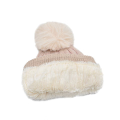 GORRO CON LÍNEAS EN VERTICAL DOS TONOS