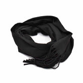 BUFANDA CON BARBAS NEGRA