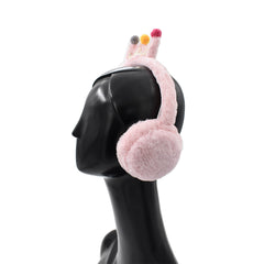 OREJERAS ROSAS CON CORONA GLITTER