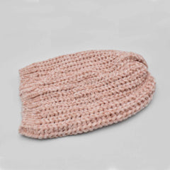 GORRO BÁSICO ROSA TEJIDO TRENZADO ACANALADO