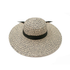 SOMBRERO PAMELA JASPEADO CON DETALLE DE MOÑO.