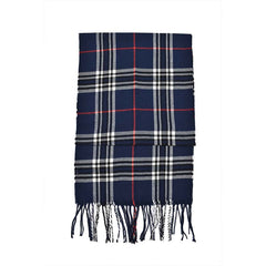 BUFANDA BÁSICA A CUADROS MARINO