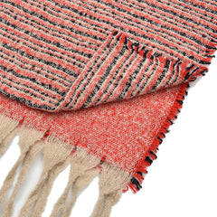 CHAL CON BARBAS ROJO VIVO