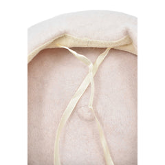 BOINA ESTILO FRANCES TEXTURA LANA BLANCA