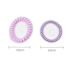 SET DE 4 LIGAS ESPIRAL TONOS ROSAS