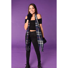 BUFANDA BÁSICA A CUADROS MARINO