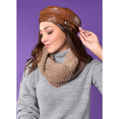 BUFANDA INFINITA TEXTURA SUAVE BEIGE