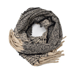 CHAL CON BARBAS NEGRO BREA