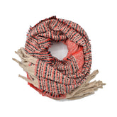 CHAL CON BARBAS ROJO VIVO