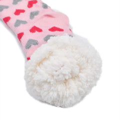 CALCETÍN INVERNAL TEEN CORAZONES ROJOS