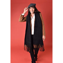 MAXI BUFANDA NEGRA AFELPADA