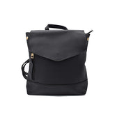 MOCHILA FAUX LEATHER NEGRA
