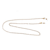 CADENA DE LENTES Y CUBRE BOCAS OVALADO DORADO